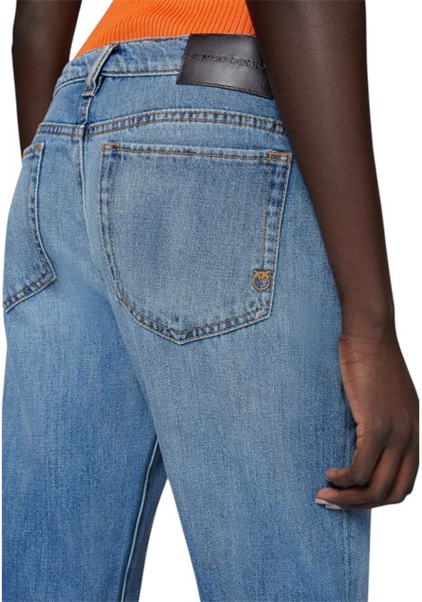 Classic straight fit jeans in vintage wash PINKO | Trousers | 104607 A2E1PJF